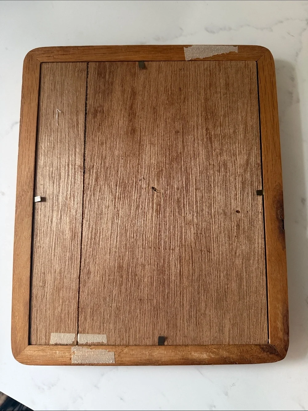 Vintage Wooden Picture Frame with Glass
